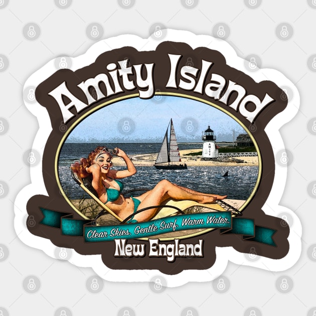 Amity Island Sticker by JCD666